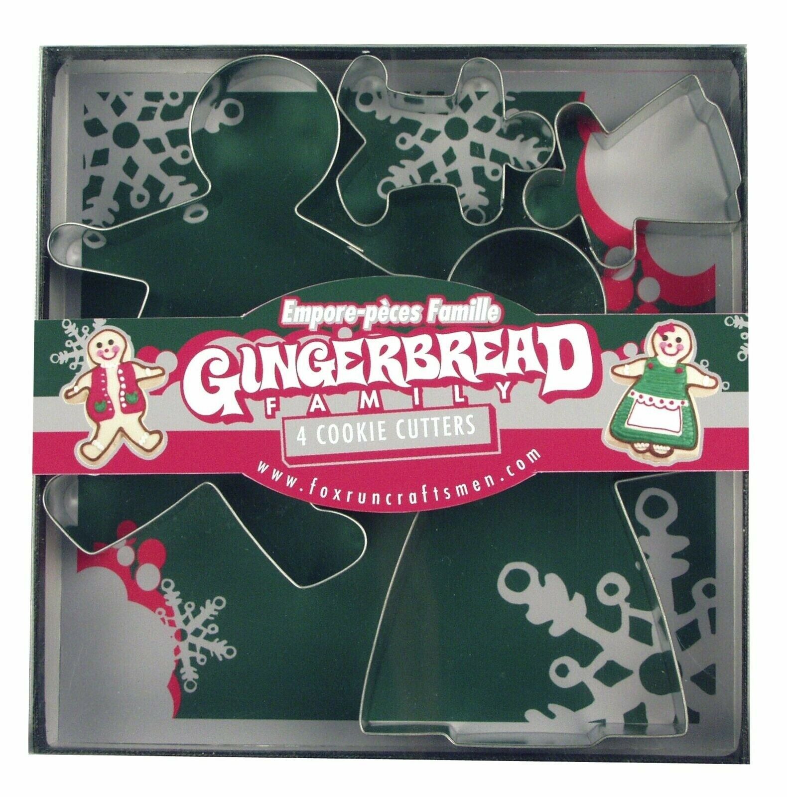 Fox Run 3663 Gingerbread Family Cookie Cutter Set, Silver - $13.98