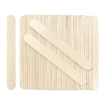 200Pcs Jumbo Wooden Craft Sticks Wooden Popsicle Craft Sticks Stick 6 Lo... - £12.63 GBP