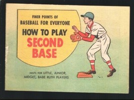 Finer Points Of Baseball For Everyone 1962-How To Play Second Base-DX promo i... - £18.03 GBP