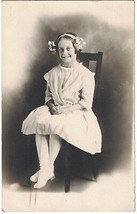 RPPC Cute Girl with Ribbons in Her Hair - St. Paul, Minn. - Named 1912 - £6.13 GBP