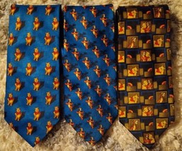 EC Neck Ties POOH Collection. (3) Pre-owned Winnie the Pooh &amp; Tigger - £14.93 GBP