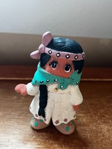Cute Handmade Painted Ceramic Southwest Native Little Girl Figurine – 4.... - £8.85 GBP