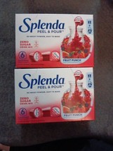 2 Splenda Peel &amp; Pour Zero Sugar Drink Mix- Fruit Punch-6 Pods Each (L30) - £12.63 GBP