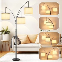 3 Light Floor Lamp Modern Standing Living Room Mid Century Reading Arc Tree Tall - £77.32 GBP