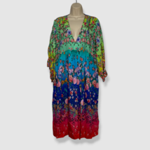 new Johnny Was Plus RAINBOW EASY  V-Neck Dress Tunic Cover-up with Pocke... - $132.48