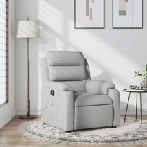 Massage Recliner Chair Light Gray Fabric - $6,145.95 MXN
