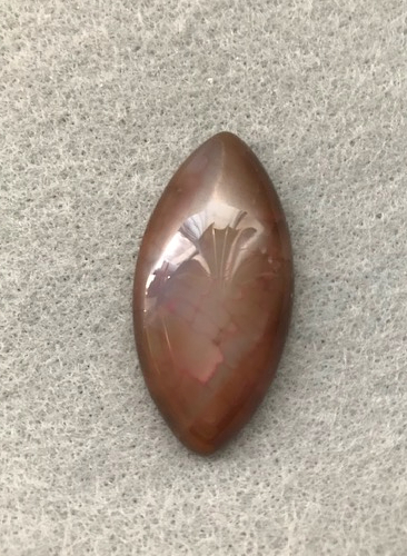 Dragon Veins Brown Red 40x20mm, 20x40mm stone cab cabochon, agate, Marquise - $6.00