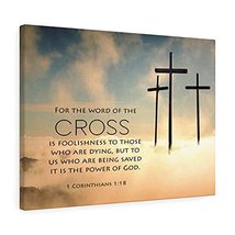 Express Your Love Gifts Bible Verse Canvas The Word of The Cross 1 Corinthians 1 - £83.53 GBP