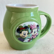 2016 Frankford Candy LLC Disney Mickey Mouse And Minnie Mouse Green Cup Mug - £9.34 GBP
