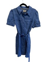 Boden Womens Shirt Dress Carrie 100% Linen Blue Button Front Size 6R - Nwt - £41.71 GBP