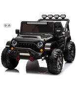 24V 2-Seater Ride On Car Kids Electric Jeep 4WD w/Remote, Black – PR SHI... - €259,12 EUR