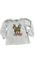 Holiday Time Toddler Girls White Christmas Oh Deer Reindeer Holiday Tee ... - £6.11 GBP