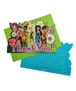 Tinker Bell Fairies Thank You Cards &amp; Seals Tinkerbell Birthday Party Su... - $6.74 CAD