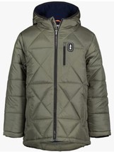 NWOT BASS OUTDOOR Boys&#39; Heavy Weight Diagonal Quilted Puffer Coat Green ... - £18.90 GBP