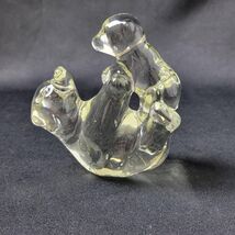 Art Glass Mom &amp; Baby Bears Paperweight Sun-catcher Figurine Action Inter... - $163.81 MXN