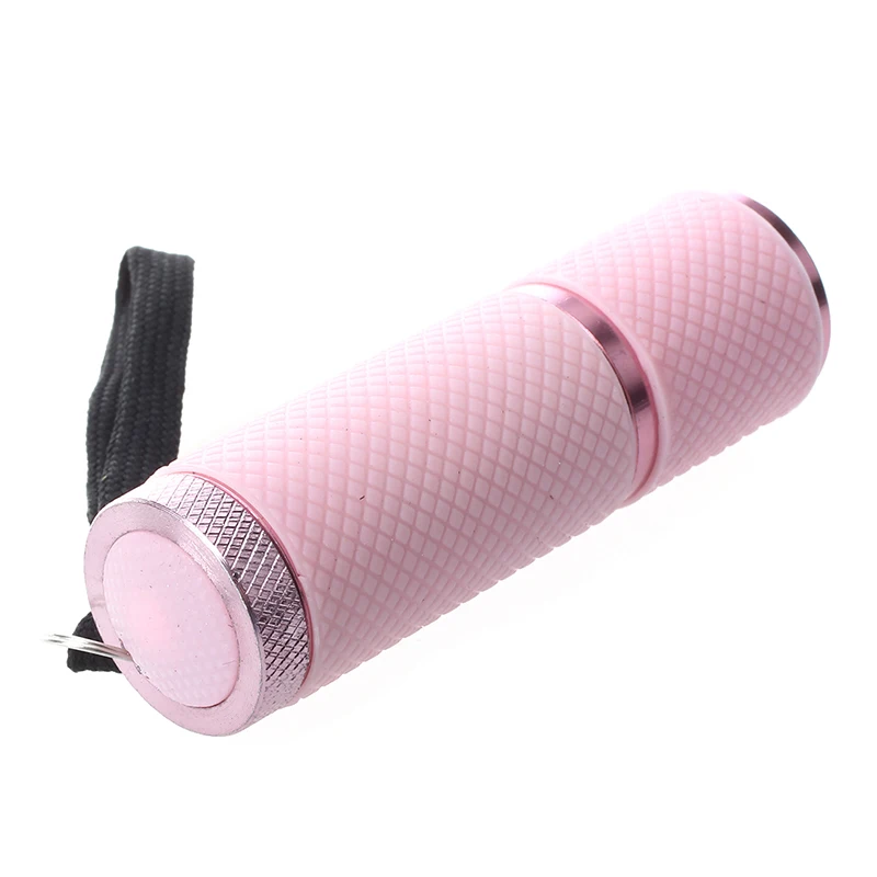 House Home Outdoor Mini Pink Rubber Coated 9-LED Flashlight Torch - £19.66 GBP