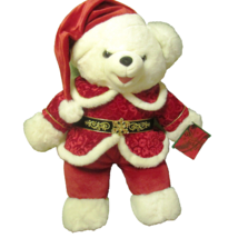 2000 SNOWFLAKE TEDDY BEAR 21&quot; TAGS Plush Stuffed DAN DEE Holiday Toy Chr... - $15.75