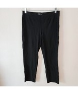 Eileen Fisher Pants Petite M Black Straight Leg Casual Stretch Pull On P... - $25.99