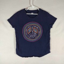 Girls Size  Xl 14 Old Navy Actve Cropped Short Sleeve Shirt Blue - £7.05 GBP