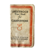1936 United States Gypsum Sheetrock Time Book USG Carpenters Booklet F10 - $27.43 CAD