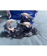 Dolphins Swimming Around Coral Statue - $20.85 CAD
