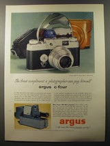 1953 Argus C-Four Camera Ad - The finest compliment a photographer can pay - £14.74 GBP