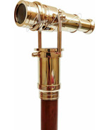 Vintage Brass Wooden Telescope Hidden With Wood Adhesive Collectibles It... - £35.93 GBP