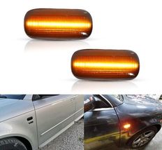 Tinted LED Front Indicator Side Marker For Audi A3 S3 8p A4 S4 Rs4 B6 B7 B8 A6 S - £15.65 GBP