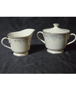 LENOX Creamer &amp; Sugar Bowl + Lid REVERIE (Platinum Trim) - NEAR MINT 3 P... - $40.98 CAD