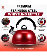 Whistling Best Stovetop Tea Kettle Red Full Handle FREE SHIPPING - $79.00