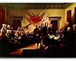 Signing of Declaration of Independence Philadelphia PA UNP Chrome Postca... - $3.51