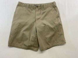 RJ McCarthy Men&#39;s Chino Shorts Size 36 Beige Flat Front Uniform Shorts - £7.73 GBP