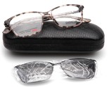 New Easy Clip EC421 10 Brown Pink Eyeglasses Frame 52-15-140mm B36mm - $112.69
