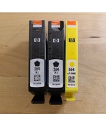 Genuine HP 564XL Ink Cartridges Lot of 3 Black and Yellow OEM  OPEN BOX - $183.57 MXN
