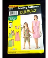 Simplicity For Dummies pattern 2378 Childs Girls Dress Top Bolero Shorts... - £3.34 GBP