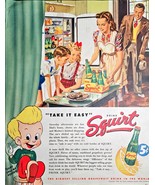 Squirt &quot;Take It Easy&quot;Drink Squirt Family Snacks Grapefruit 1946 Vintage ... - €12,46 EUR