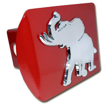 ALABAMA CRIMSON TIDE CHROME PACHYDERM RED USA MADE TRAILER HITCH COVER - £63.94 GBP