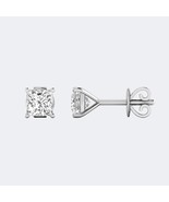 0.50ctw Round Lab Grown Diamond Princess Push Back Stud Earrings 14K Whi... - €1.271,25 EUR