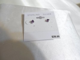 Department Store Sterling Silver Cubic Zirconia Stud Earrings R636 - £11.37 GBP