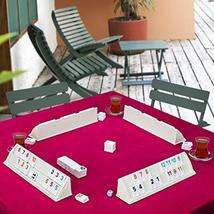 LaModaHome Star Travel Plastic White Rummy/Okey/101 Game Set with Tile Sack and  - £39.52 GBP