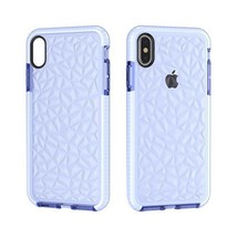 for iPhone X/Xs TPU Diamond Pattern Shockproof Case BLUE - $7.66