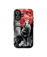 Wolf Howling Tough Phone Case, Alpha Wolf Design, Moon Phone Cover, Wild... - $30.00