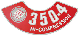 Air Cleaner Decal 350-4V Hi-Compression Buick Skylark Riviera LeSabre Wildcat - £15.71 GBP