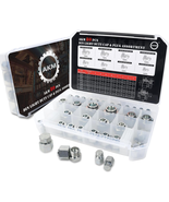 80PCS Hydraulic Cap &amp; Plug Assortment Kit DIN Light Duty Galvanized Steel - $137.21