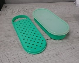 Tupperware Cheese Grater Storage Set Lid 1373 1374 1376 Mint Green Pre-o... - £4.72 GBP