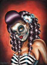 No Rest For The Wicked Dave Sanchez Art Canvas Giclee Print Day of The Dead NWT - £59.87 GBP+