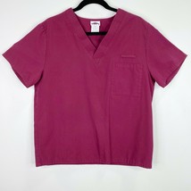 Scrub Star Solid Burgundy Scrub Top Shirt Size Small S - $6.92