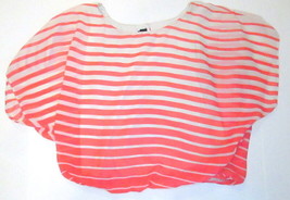Bcx Striped Peach Pink Coral Blouse Top Sze Small Lined - $15.00