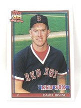 1991 Topps Baseball Card #189 - Daryl Irvine - Boston Red Sox - Pitcher - £0.78 GBP