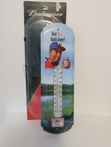 Budweiser Beer Thermometer Sign  2007 New Old Stock Fly Fishing  Wild Life - £21.95 GBP